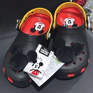 Disney Parks Mickey Mouse Crocs - Black and Red - NWT!! Sizes W7 & W8